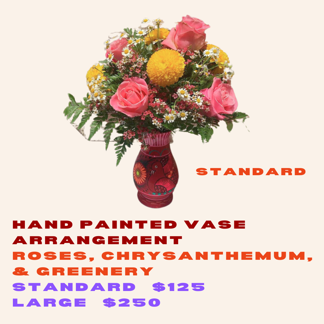 Hand Painted Vase Arrangement