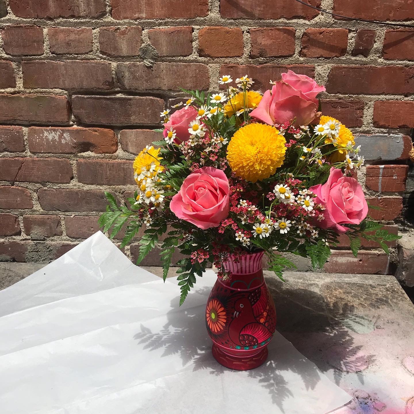 Hand Painted Vase Arrangement