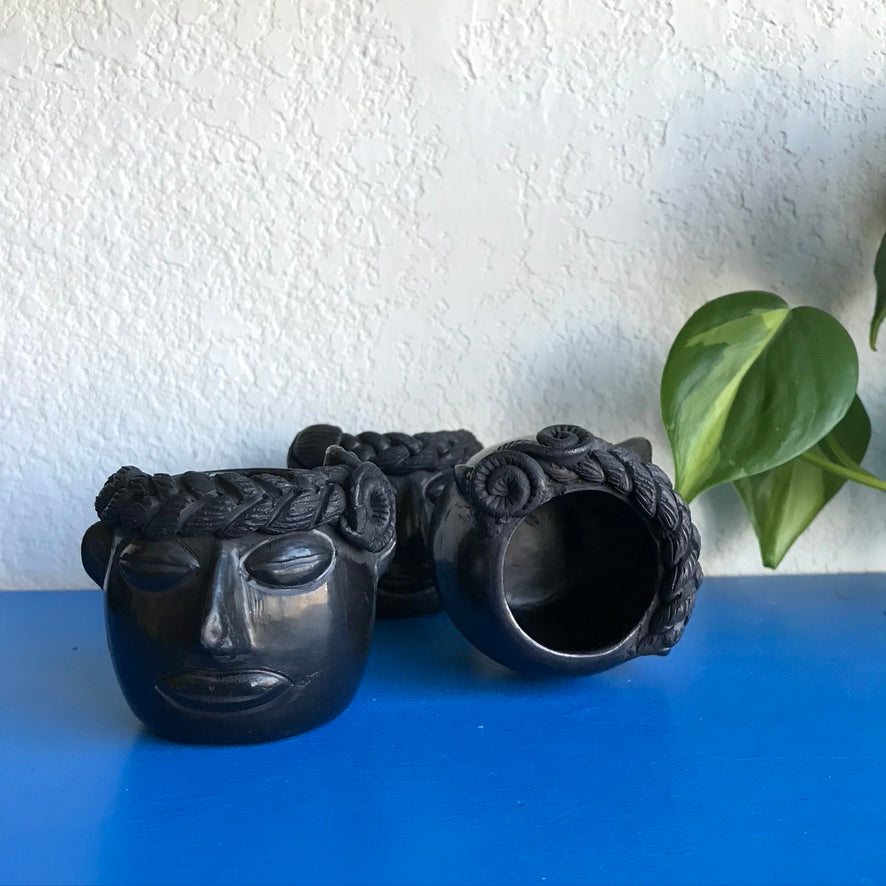 Barro Negro Tehuana Shot Glass / Candle Holder