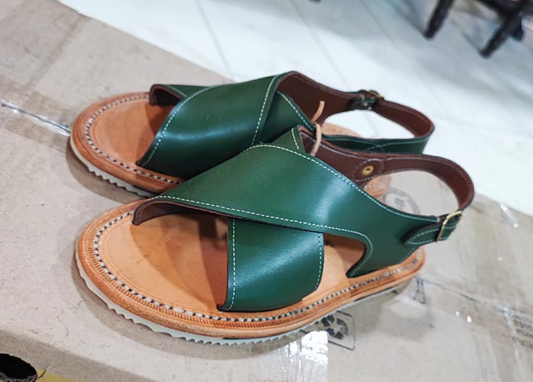 Green Leather Acapulco by Huaracheria Aquino