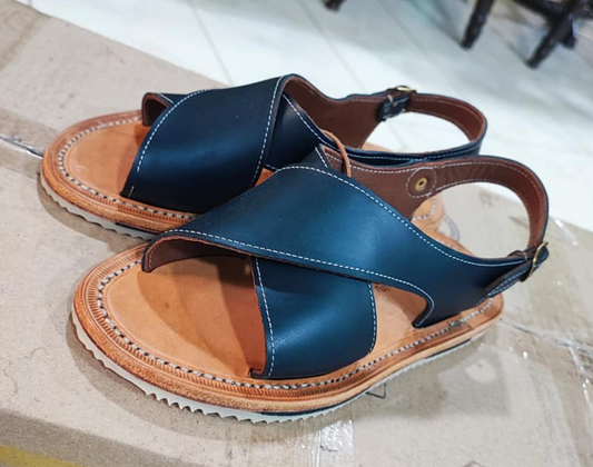 Navy Leather Acapulco by Huaracheria Aquino