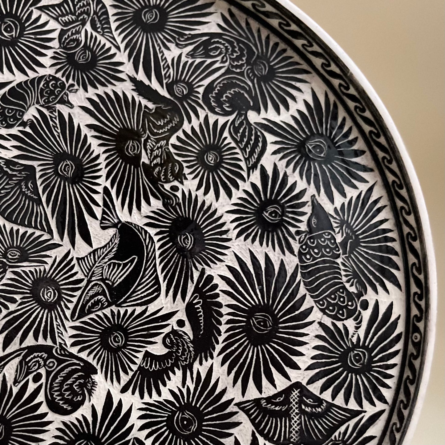 Mixteca Ceramic Plate by Juan Rodriguez