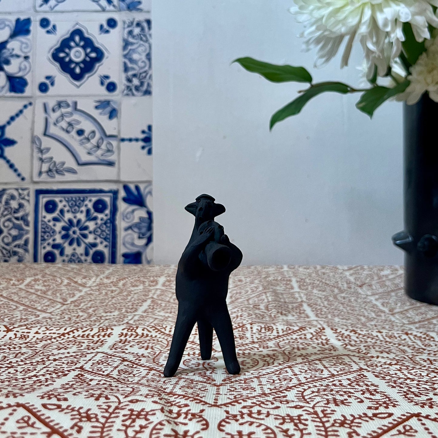 Taller Coatclicue Goat Playing Bugle Figure