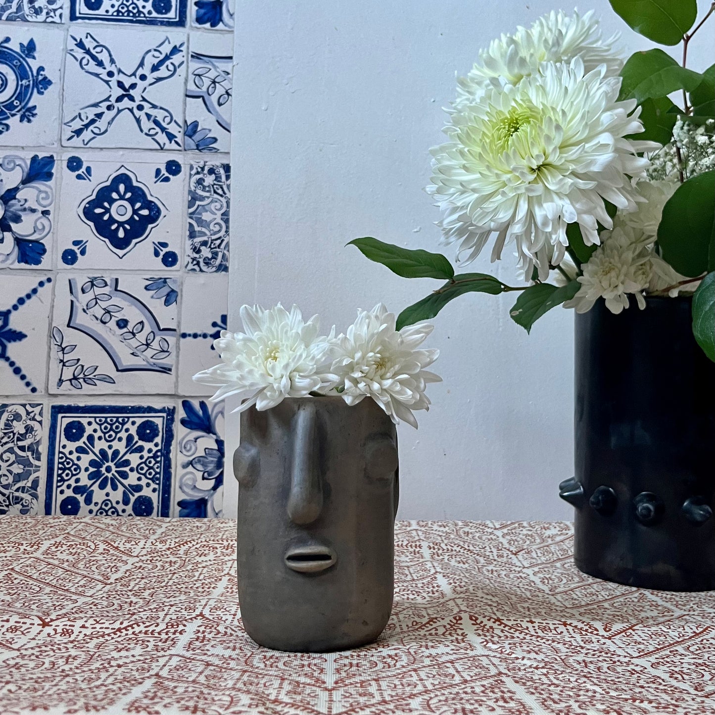 Ana Martinez Caritas Zapotecas Ojos Cerados Ceramic Cups