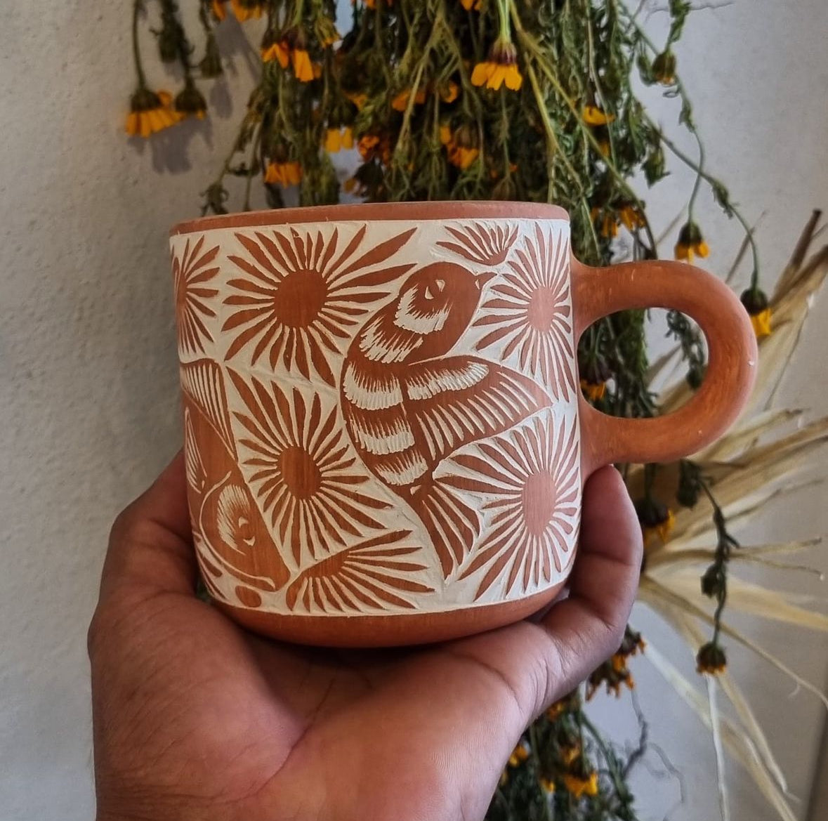 Sgraffito Mixteca Mug in Red by Derrumbe