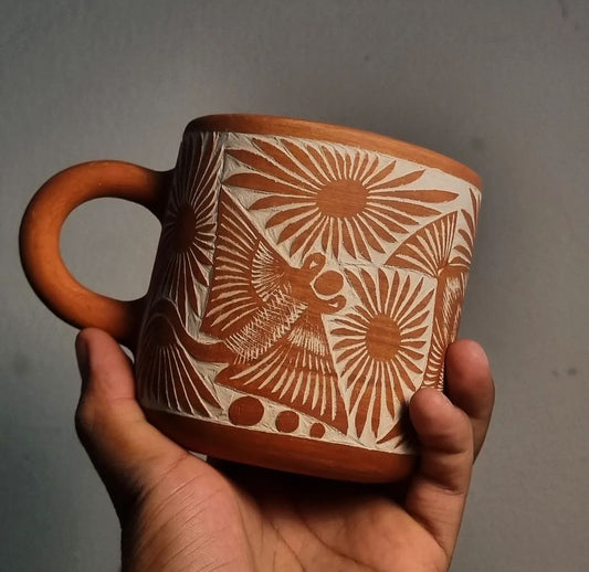 Sgraffito Mixteca Mug in Red by Derrumbe