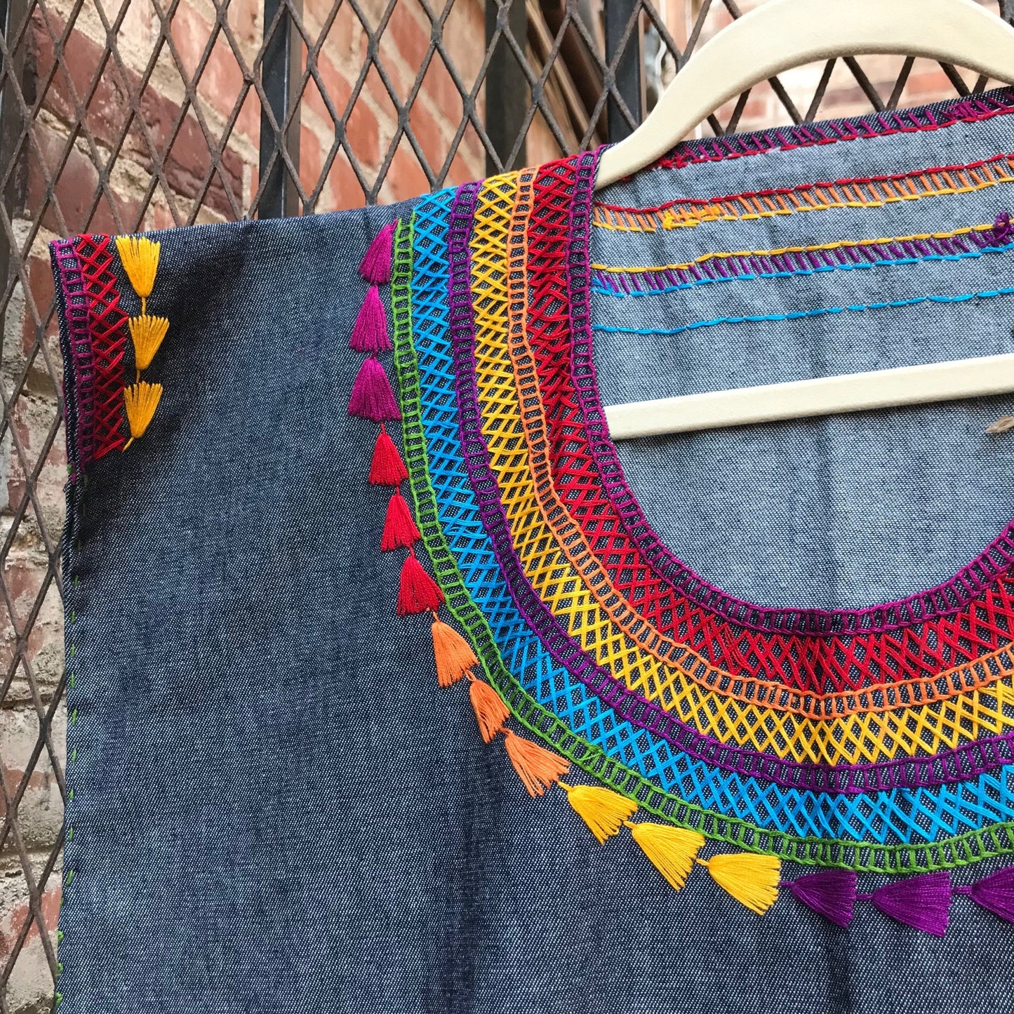 Embroidered Huipil Top