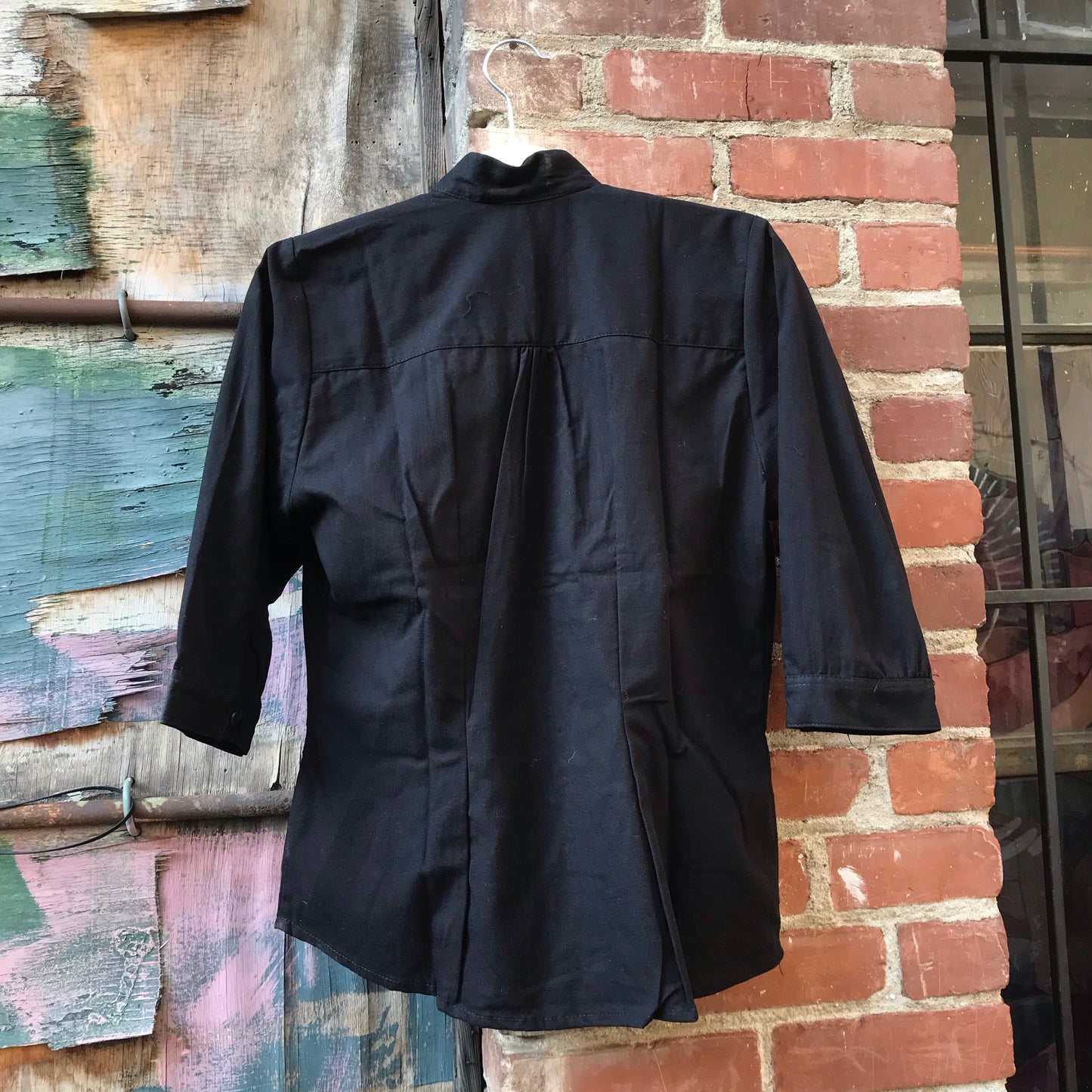 Women’s Embroidered Button-Down in Black