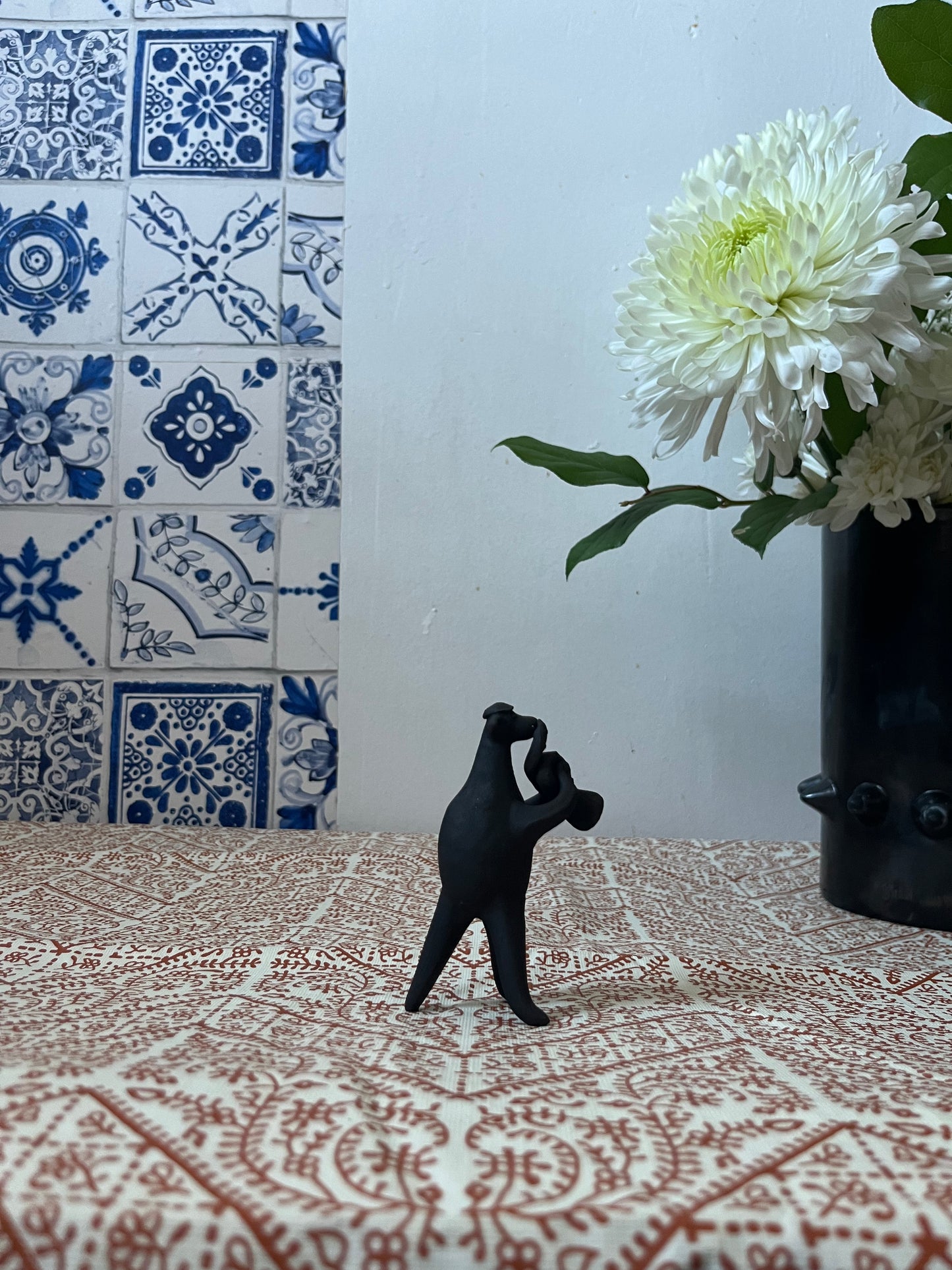 Taller Coatclicue Goat Playing Bugle Figure