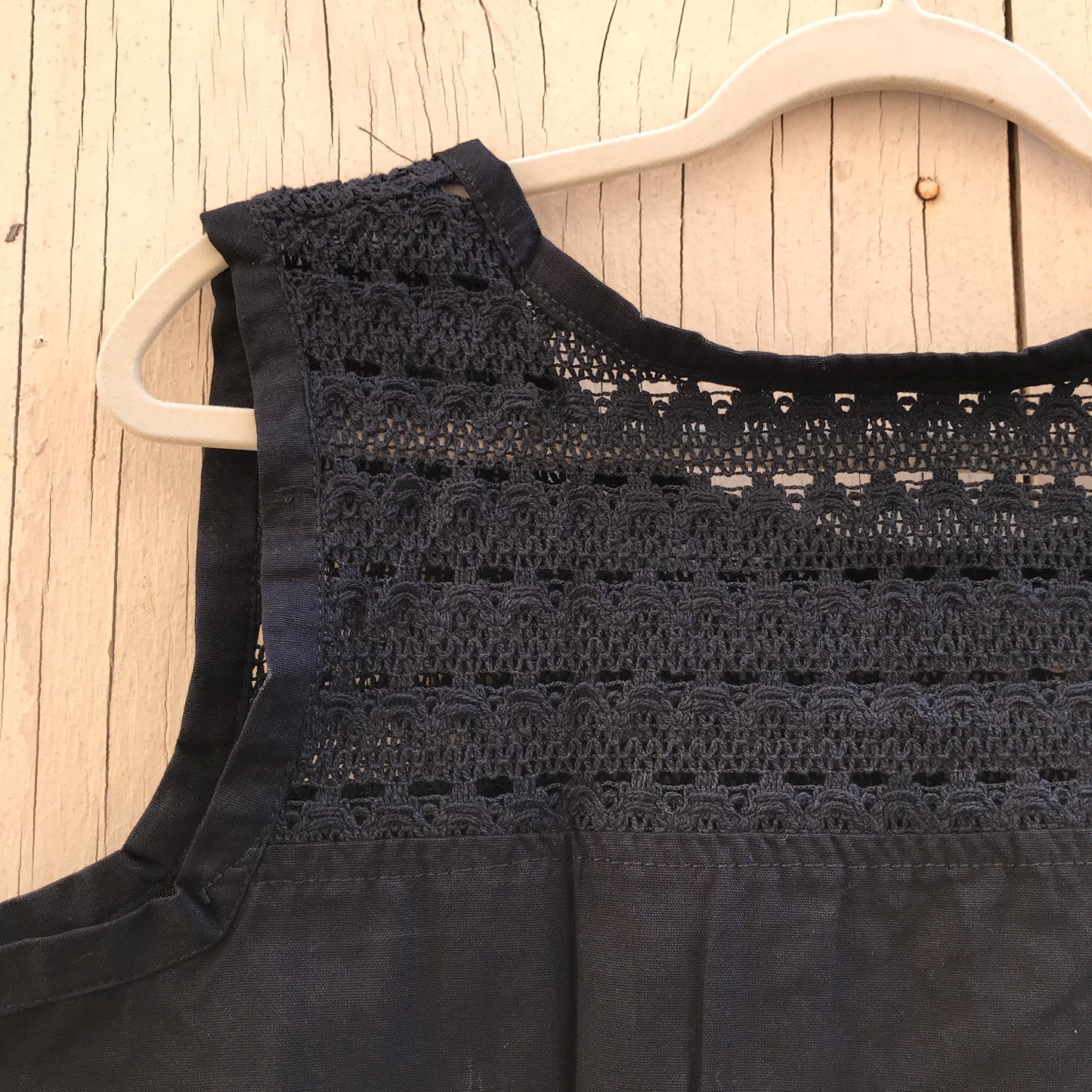 Embroidered and Crochet Tank Top