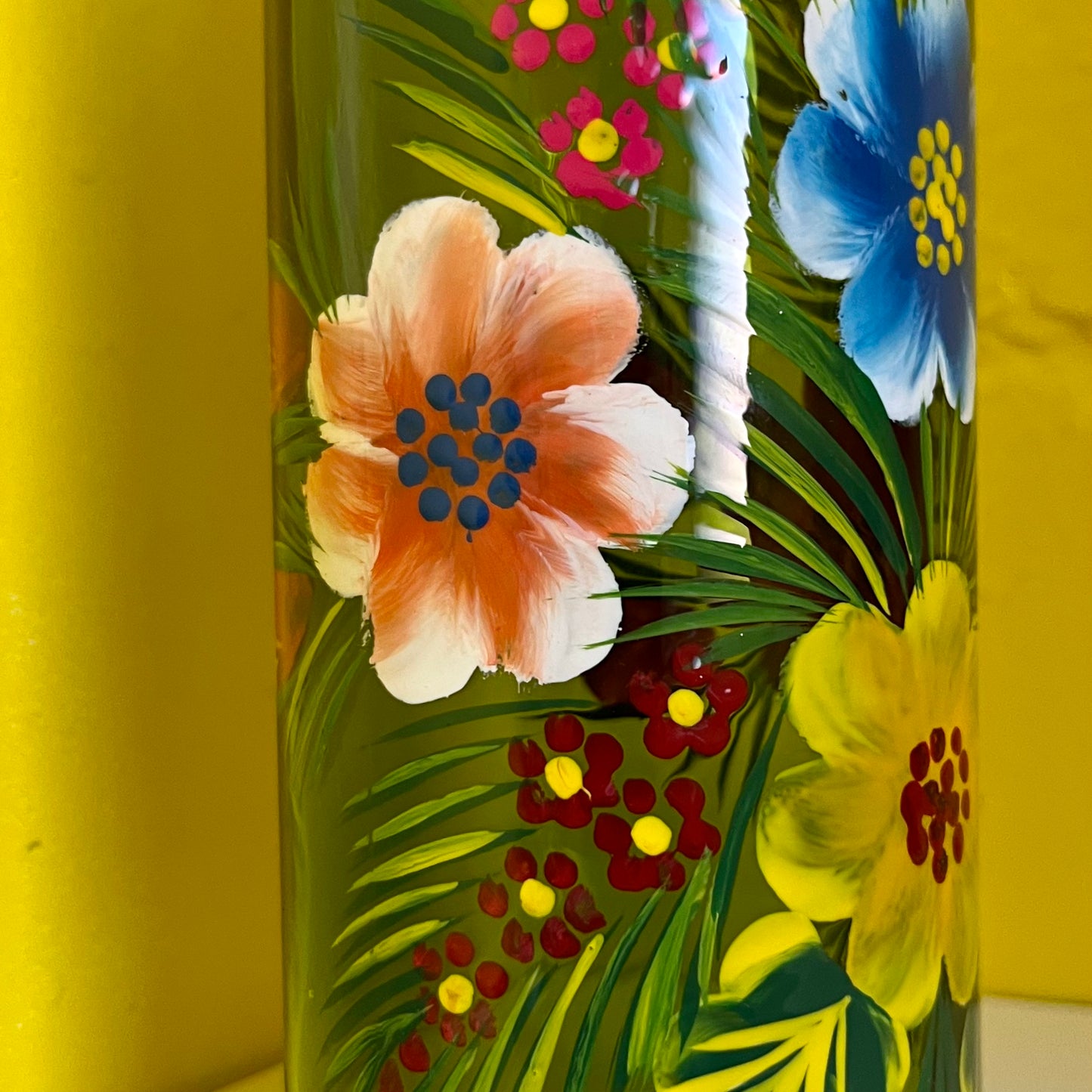 Maximiliano Vincente Hand Painted Glass Bottle