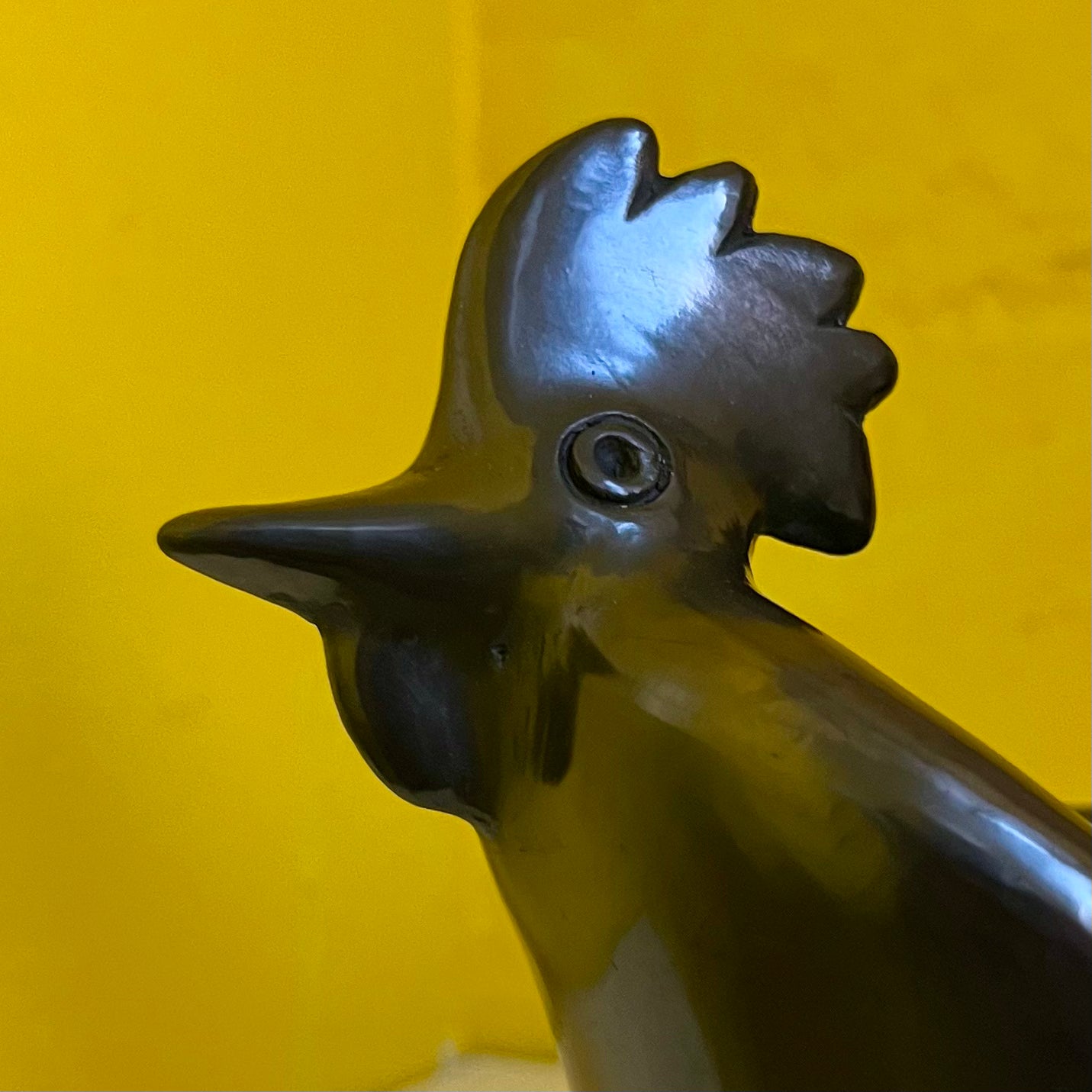 Rooster Serving Bowl with Spoon in Barro Negro