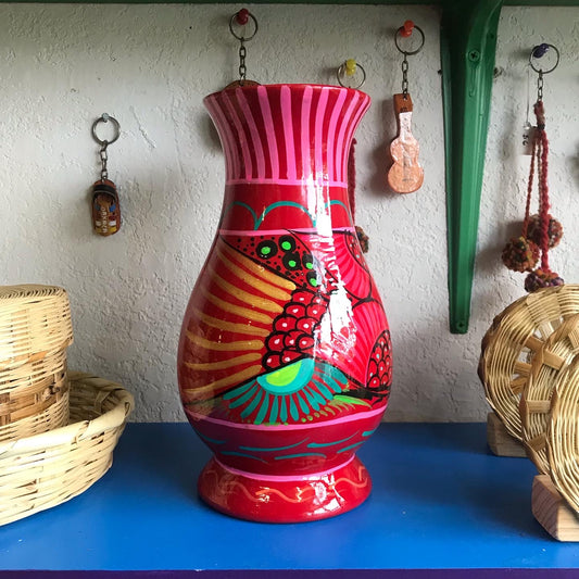 Talavera Red Vase